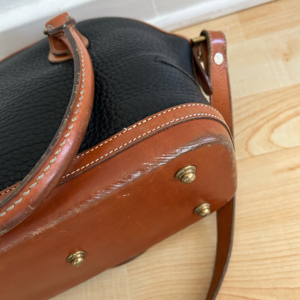 Vintage Dooney & Bourke Domed All Wear Leather Purse Norfolk Satchel Collection - Picture 5 of 13